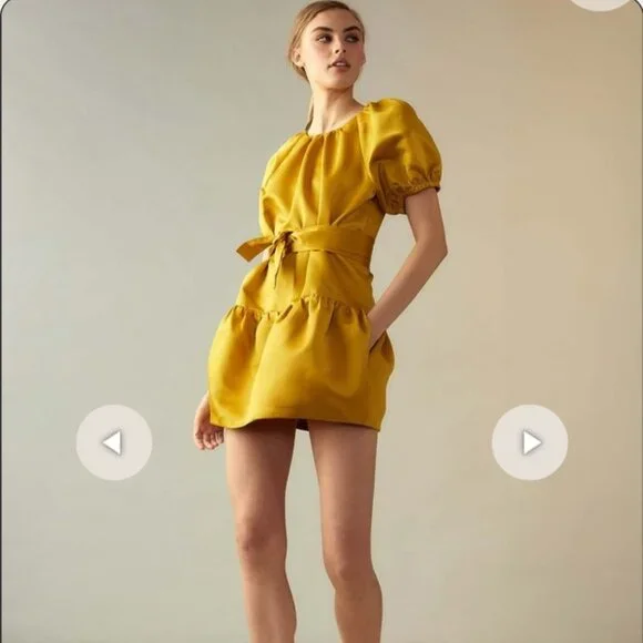 slim fit dress slacks Chiffon Yellow Halter Long Bridesmaid Dress with Belt – FancyVestido main image 0